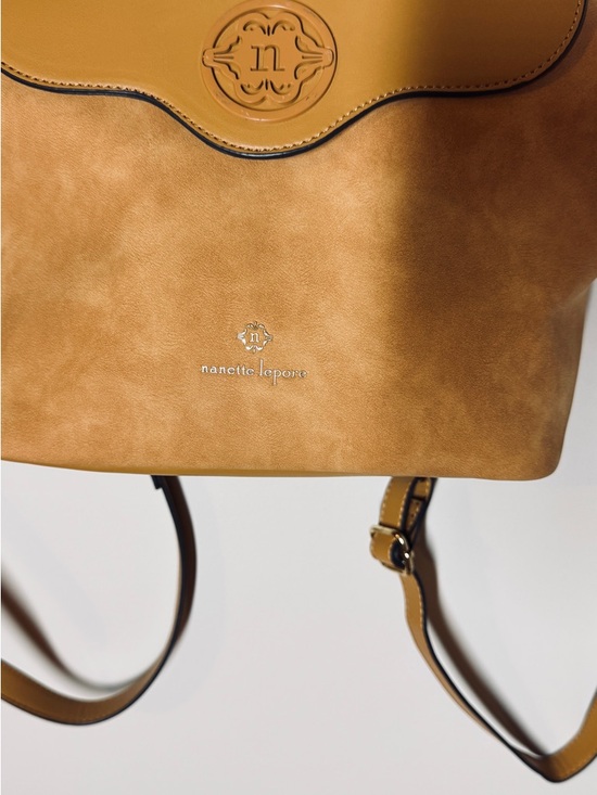 Nanette Lepore Cognac color Mini Vegan leather backpack purse - Picture 3 of 11